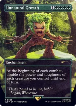MTG: Secret Lair Wolverine - Unnatural Growth - FOIL Rare - NM - 0865 (Marvel) - Image 1