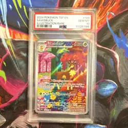 Pokemon 2024 Temporal Forces Sawsbuck 166/162 Illustration Rare Holo PSA 10 - Image 3