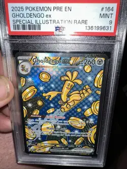 2025 Pokemon Prizmatic Evolutions EN Gholdengo EX Special illustration Rare PSA9 - Image 1