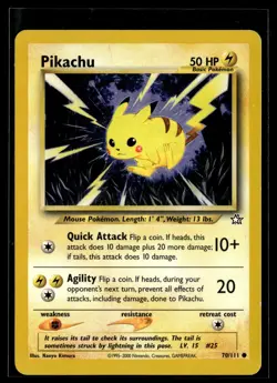 Pikachu 70/111 Neo Genesis Common Pokemon - Image 1