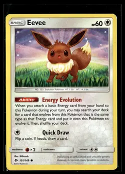 Eevee 101/149 Sun & Moon Common Pokemon - Image 1