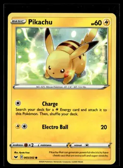 Pikachu 065/202 Sword & Shield Common Pokemon - Image 1