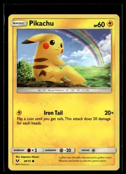 Pikachu 28/73 Shining Legends Common Pokemon - Image 1
