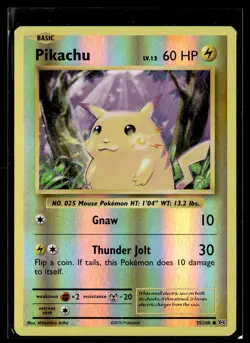 Pikachu 35/108 Evolutions Reverse Holo Common Pokemon - Image 1
