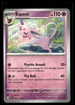 Espeon 086/197 Obsidian Flames Uncommon Pokemon - Image 1