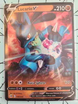 Lucario V 146/264 Swsh08 - Pokemon Fusion Strike - Near Mint Holo Ultra Rare - Image 1