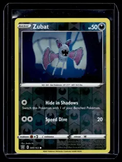 2021 Pokemon Battle Styles Zubat Reverse Holo Card #89 - Image 1