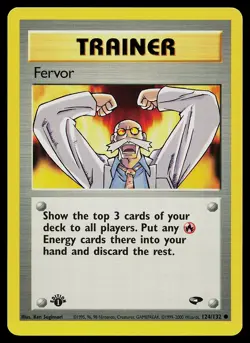 Pokemon Card - Fervor Gym Challenge 124/132 Common 1st Edition - Image 1