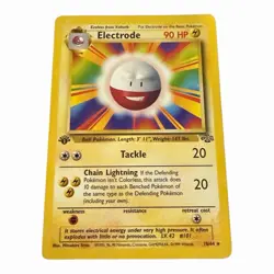 Pokemon ELECTRODE (Misprint/Error) Card JUNGLE Set 18/64 RARE 1st Edition MP - Image 1