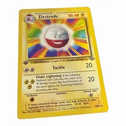Pokemon ELECTRODE (Misprint/Error) Card JUNGLE Set 18/64 RARE 1st Edition MP - Image 4