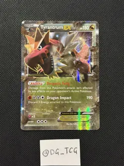 Pokemon XY Promo - Tyrantrum Ex - XY70 - Full Art Black Star Promo - NEAR MINT - Image 1