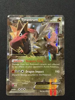 Pokemon XY Promo - Tyrantrum Ex - XY70 - Full Art Black Star Promo - NEAR MINT - Image 2