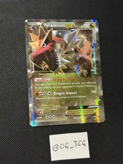 Pokemon XY Promo - Tyrantrum Ex - XY70 - Full Art Black Star Promo - NEAR MINT - Image 3