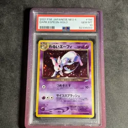 Pokemon Dark Espeon Neo 4 Japanese Holo Rare #196 PSA 10 Gem Mint - Image 1