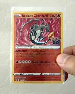 Radiant Charizard Pokemon GO Radiant Rare 011/078 NM - Image 1