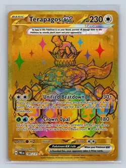 Terapagos ex 180/131 Holo Hyper Rare Prismatic Evolutions Pokemon NM - Image 1