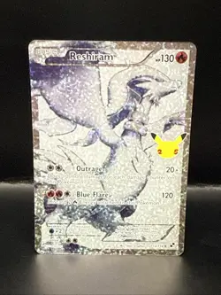 Pokemon Reshiram Full Art Holo Card 113/114 Celebrations Classic Collection A - Image 1
