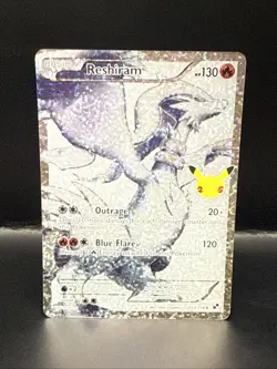 Pokemon Reshiram Full Art Holo Card 113/114 Celebrations Classic Collection A - Image 2