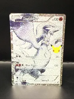 Pokemon Reshiram Full Art Holo Card 113/114 Celebrations Classic Collection A - Image 3