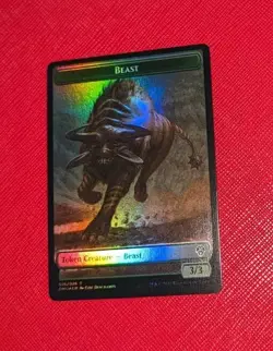 MTG *FOIL * Dominaria United Token BEAST ** SOLDIER NM - Image 1
