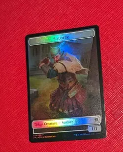 MTG *FOIL * Dominaria United Token BEAST ** SOLDIER NM - Image 2