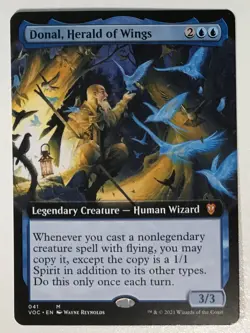 extended art DONAL HERALD OF WINGS Innistrad Crimson Vow Commander MTG Magic - Image 1
