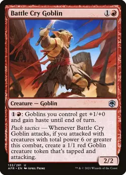 Battle Cry Goblin Foil Adventures in the Forgotten Realms 132 NM MTG - Image 1