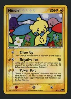 Minun 4/17 POP Series 3 Rare Pokemon TCG - Image 1