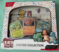 POKEMON TRADING CARD GAME SCARLET & VIOLET 151 POSTER COLLECTION with 33 Cards - Image 1