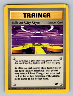 Saffron City Gym 122/132 Uncommon Gym Challenge Pokemon Unlimited Lightly Played - Image 1