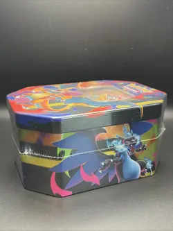 Pokemon TCG: Mega Charizard Y ex Tin Promo + 4 Packs New Sealed - Image 4