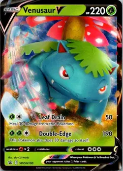 Venusaur V SWSH100 SWSH: Sword & Shield Promo Holo Pokemon TCG - NM (SKU 1-5) - Image 1