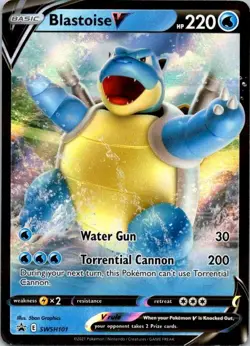 Pokemon Blastoise V SWSH101 Black Star Promos Ultra Rare Holo NM (SKU 1-1) - Image 1