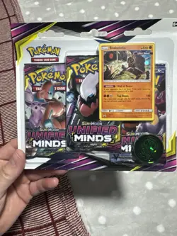 Pokemon TCG: Sun & Moon Unified Minds, 3 Booster Blister Pack 820650805707 - Image 1