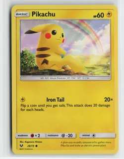 Pikachu 28/73 Common Shining Legends Pokemon Near Mint - Image 1