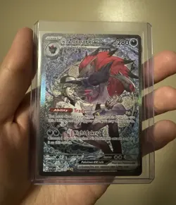 Pokemon N's Zoroark EX Special Illustration Rare Holo Sv09 185/159 - Image 1