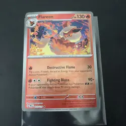 Pokemon Flareon Prismatic Evolutions Master Ball Holo 013/131 - Image 2