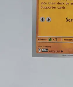 Miscut/Squared Corner ERROR- Sandshrew 027/165 MEW-EN Pokemon 151 TCG - Image 2