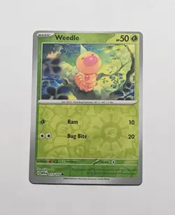 Miscut/Black Dot ERROR- Weedle 013/165 Reverse Holo Pokemon 151 MEW-EN TCG - Image 1