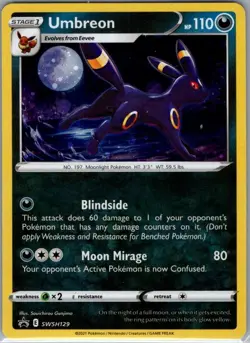 Umbreon SWSH129 Holo - Black Star Promo - Pokemon Card - NM - Image 1