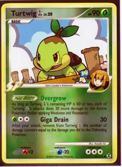 2009 POKEMON TURTWIG GL #85/111- RISING RIVALS-COMMON-REVERSE HOLO-NM/LP (T2) - Image 1
