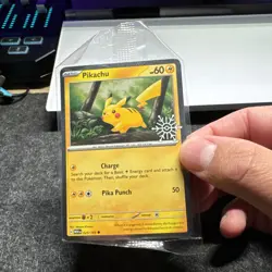 Sealed Pikachu 025/165 Pokemon Holiday Calendar 2025 Rare Stamp Promo SWIRL 🌀 - Image 1