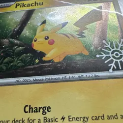 Sealed Pikachu 025/165 Pokemon Holiday Calendar 2025 Rare Stamp Promo SWIRL 🌀 - Image 5