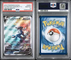 2023 POKEMON SWORD & SHIELD CROWN ZENITH FULL ART/HISUIAN SAMUROTT V PSA 10 - Image 3