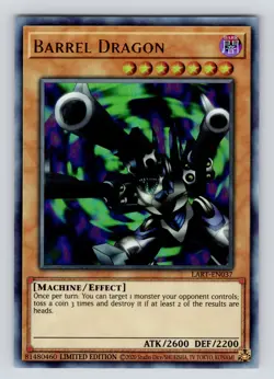 Yugioh Barrel Dragon LART-EN037 NM Lost Art Promotion - Image 1