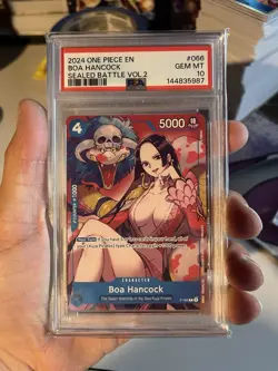 One Piece CCG Boa Hancock Sealed Battle Vol. 2 P-066 PSA 10 Gem Mint - Image 1