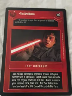 Decipher Star Wars CCG Cloud City YOU ARE BEATEN Card NM - Image 1