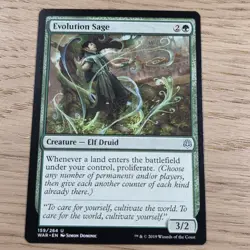 Evolution Sage War of the Spark Creature Elf Druid Green Uncommon 2019 - Image 1