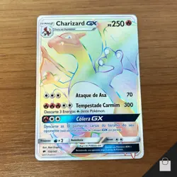 Charizard GX (Secret) 150/147 Burning Shadows Pokemon Rare Brazilian Card NM+ - Image 1