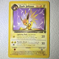 Pokemon Team Rocket Dark Vaporeon, Dark Jolteon, Dark Flareon 3 Card Lot - Image 4
